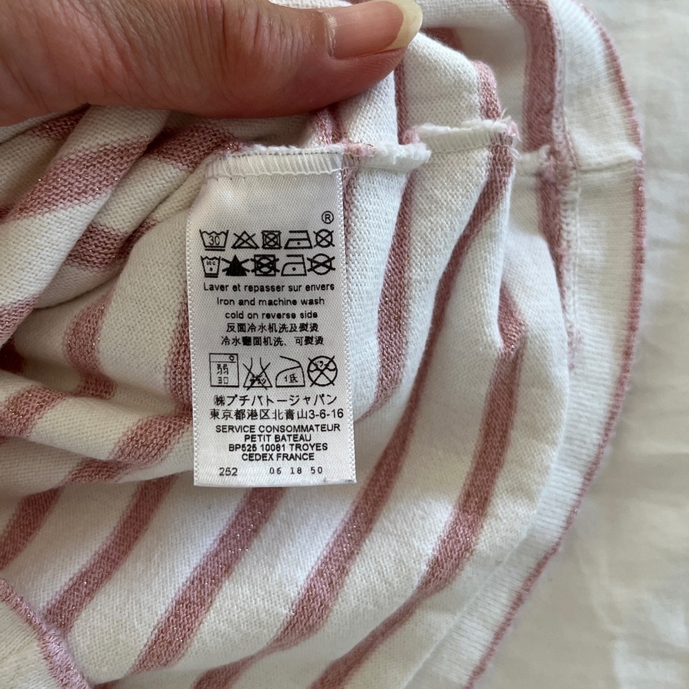 Petit Bateau Pink and White Striped Top - Picture 5 of 6